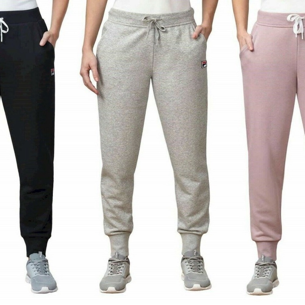 Fila Black and Gray Track Pants for Everyday Comfort